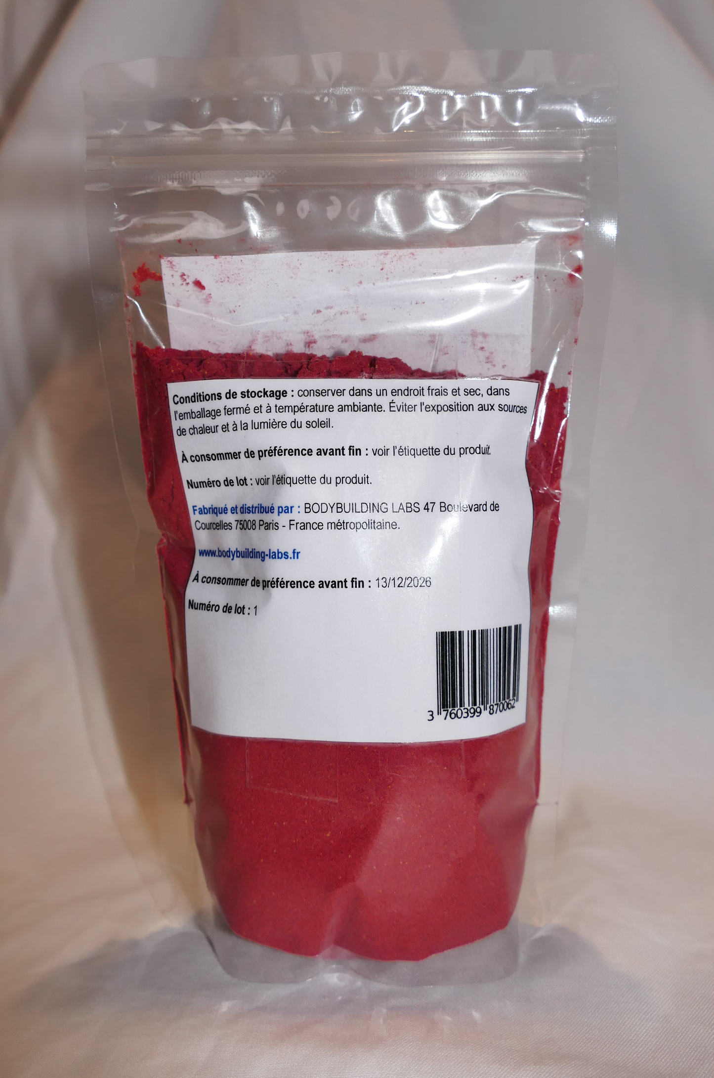 Fraise lyophilisée en poudre 250 g