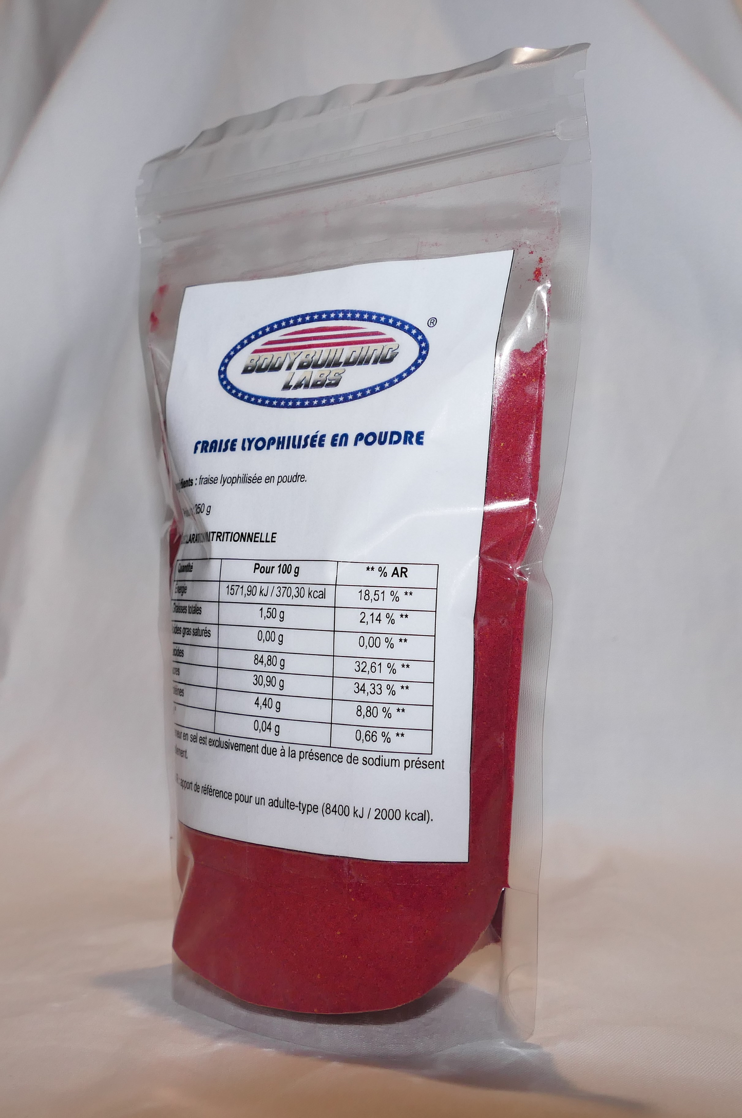 Fraise lyophilisée en poudre 250 g